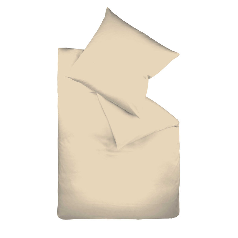 Jersey Bettwäsche Interlock-Colours 100% Baumwolle, 155 x 200 cm - 1 Pillowcase (80 x 80 cm), Beige