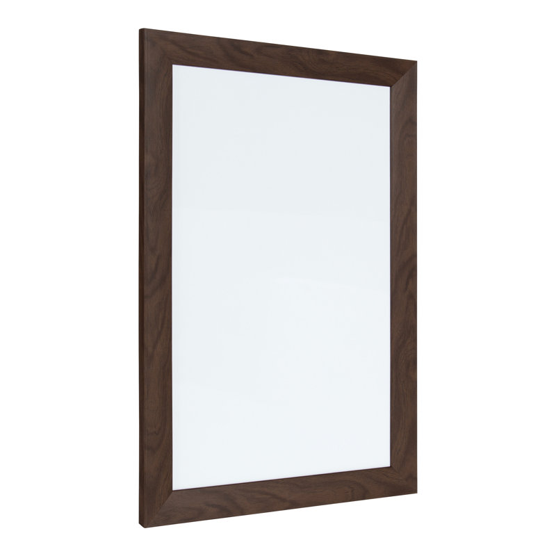 Tableau magnétique effaçable mural Beatrice, 27 po x 18 po, Noyer brun
