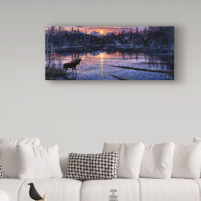 «Moose Lake» par Fazulla, impression sur toile tendue, H 10 po x l 24 po x P 2 po