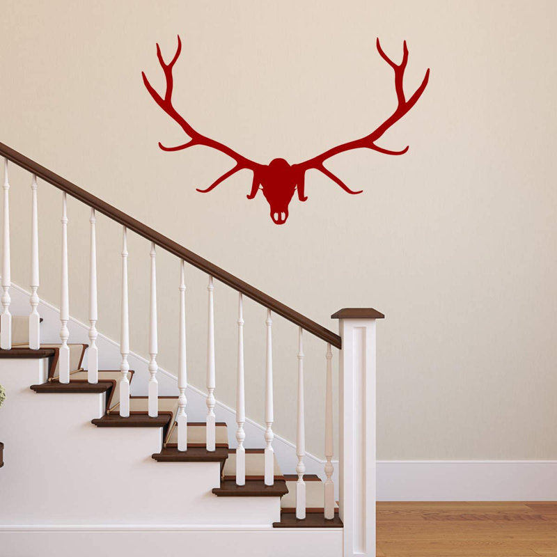 Animals Wall Decal, 18" H x 24.5" W, Burgundy