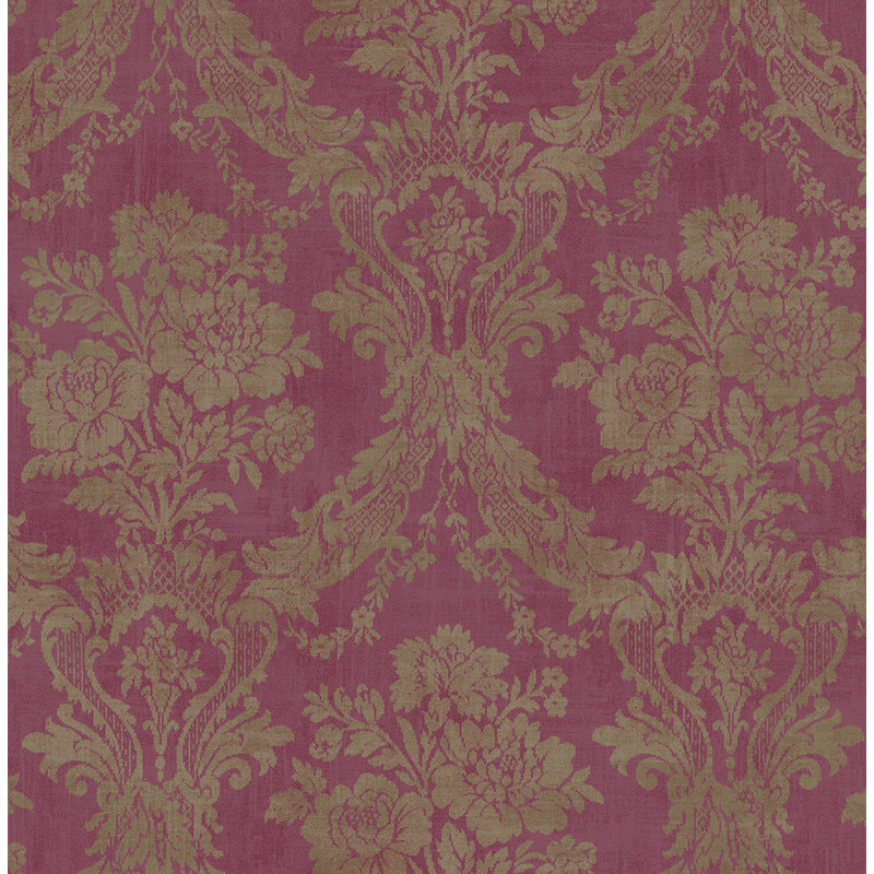 Papier peint Seabrook Designs Chateau, Magenta métallique