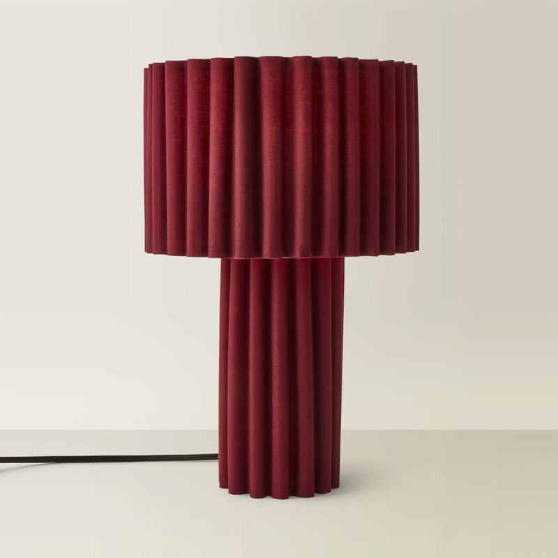 Lenny Table Lamp, Red, No