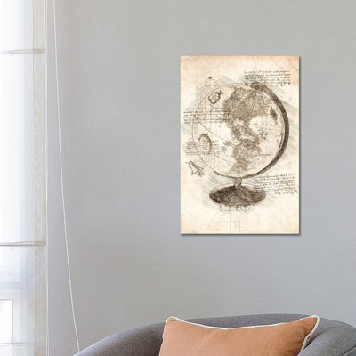 «World Globe» par Cornélin, impression sur toile tendue