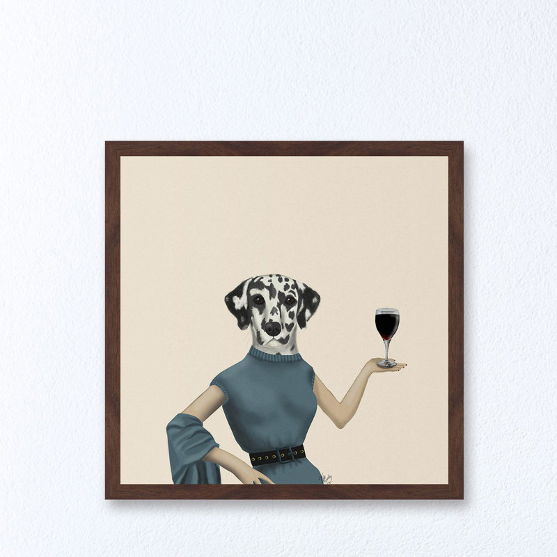 «Dalmatian Wine Snob», reproduction d'impression encadrée, H 24 po x l 24 po x P 1,5 po