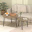 Ensemble de 2 tables basses gigognes rondes 27,56 po-1571015354