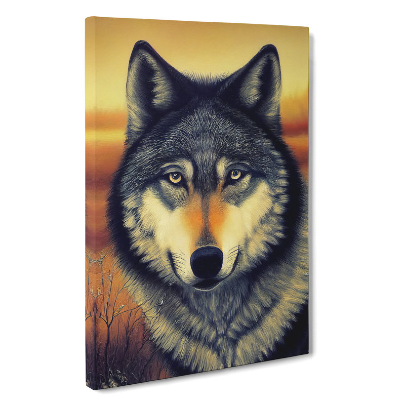 Beautiful Wolf - Wall Art, Wrapped Canvas, 76cm H x 50cm W x 3cm D, No Matte