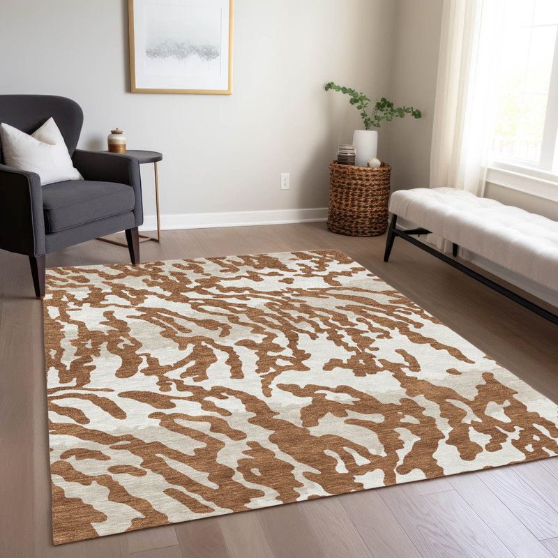  Malek Indoor/Outdoor Area Rug with Non-Slip Backing, Rectangle 8' x 10'