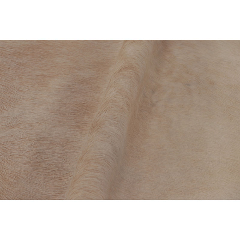 Modern Classics Leather Area Rug in White, Beige/Brown
