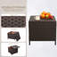 Chaises berçantes d'extérieur avec table basse de rangement-144754615