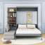 Grand lit escamotable avec canapé et tablettes-304136824