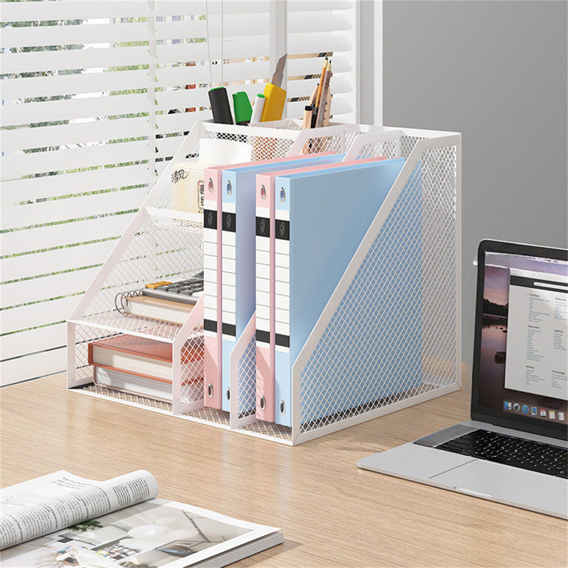 Porte-revues en métal Shannalee, Blanc