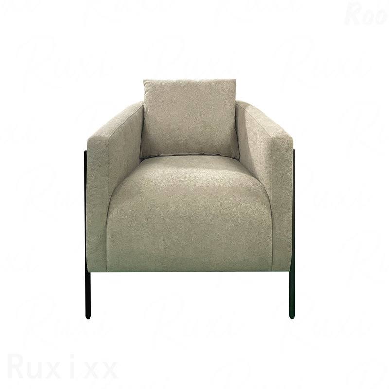 Chaise d'appoint avec corde conçue pour l'extérieur des salons modernes, Sable