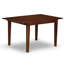 L'ensemble de table de salle à manger 6 pièces contient une table de cuisine rectangulaire avec feuille papillon et 4 chaises Parson en lin crème avec banc, acajou-72989190