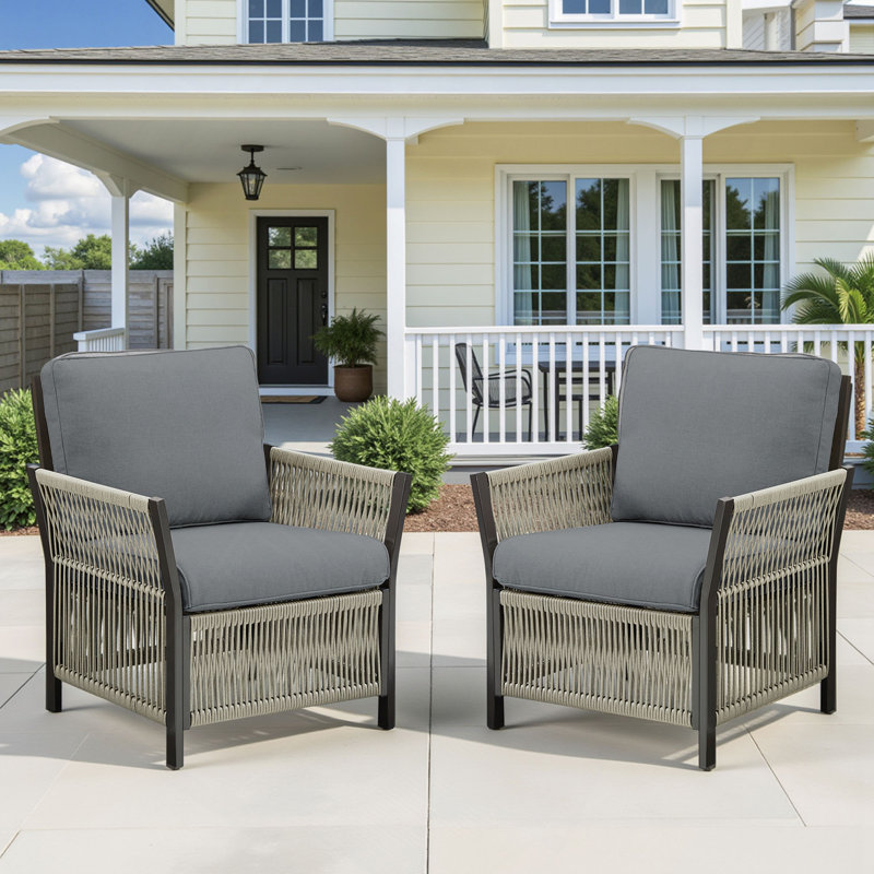 Ensemble de 2 chaises de patio pour l'extérieur