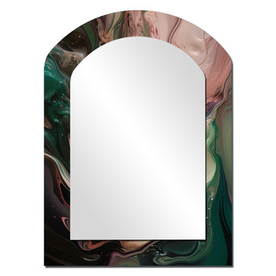 Miroir mural rose et vert Inner Worlds of Marble IV