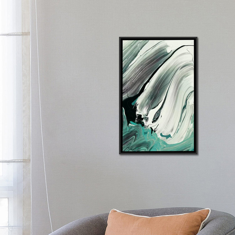 « marble dust iii », reproduction sur toile, H 26 po x l 18 po x P 1,5 po, Toile avec cadre noir, Pas de tapis