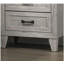 Bedside Table White Wash Finish Striking Elegant 1pc Nightstand Contemporary Style Black Bar Pull 2-Drawers