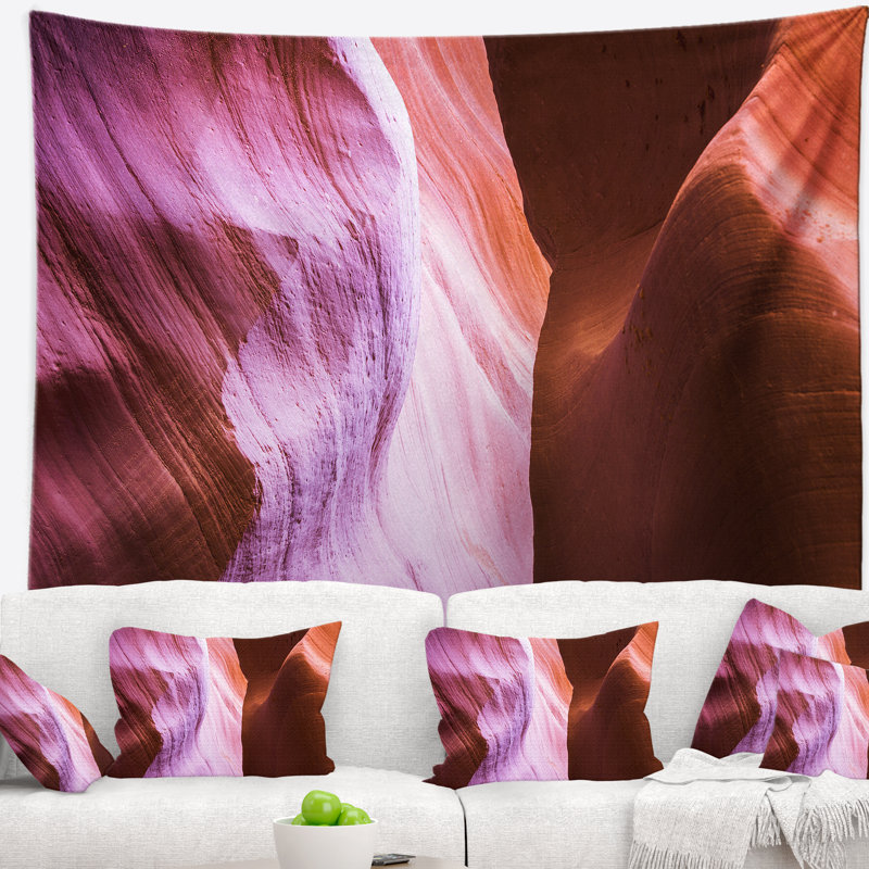 Tapisserie «Schafer Landscape Mauve in Antelope Canyon», H 78 po x l 92 po