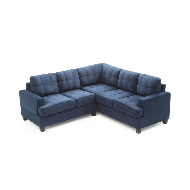 Penta Upholstered L-Shaped Sectional Symmetrical, Navy Blue