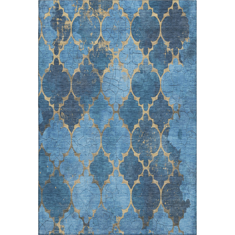 Premium Machine Washable Otte AMF1784 Damask Rug