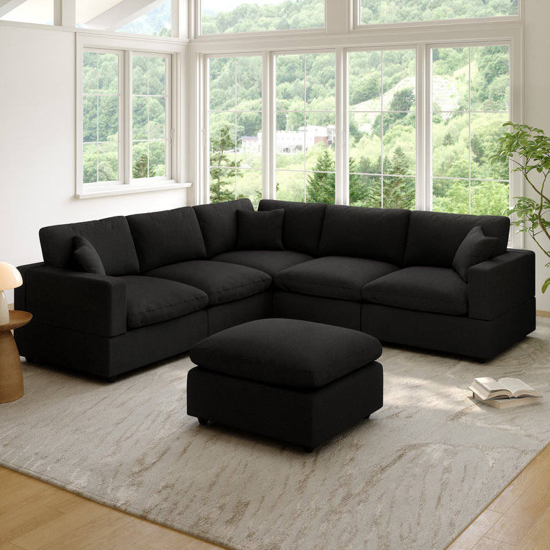 Canapé modulaire Cloud Couch, canapé modulaire convertible à siège profond pour le salon, canapé modulaire rembourré en duvet moelleux moderne