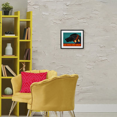 «Big Dogs Are encadré, impression sous verre» par Stephen Huneck