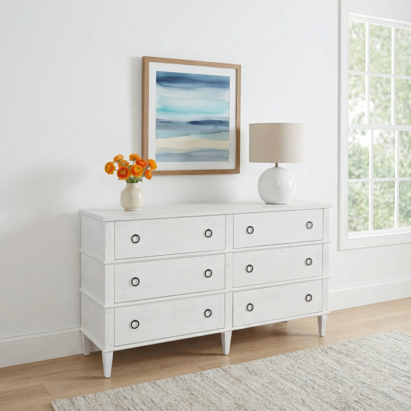 Bilbrook 68'' W 6 - Drawer Dresser, White