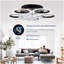 Ventilateur de plafond moderne 20 po avec télécommande, avec lumières, 6 vitesses, 3 vitesses, couleur encastrée, à profil bas, pour cuisine, chambre à coucher