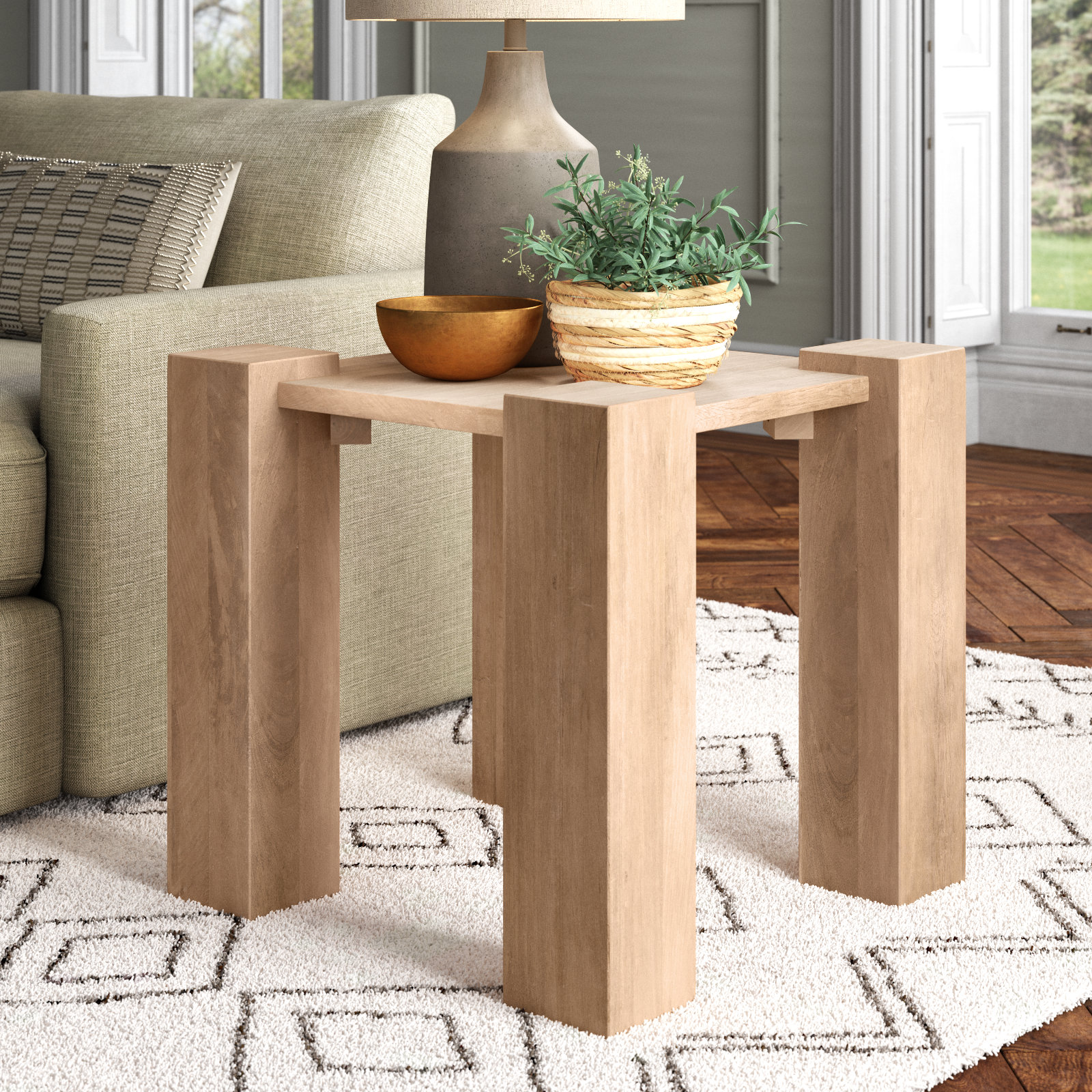 Wynda Solid Wood End Table