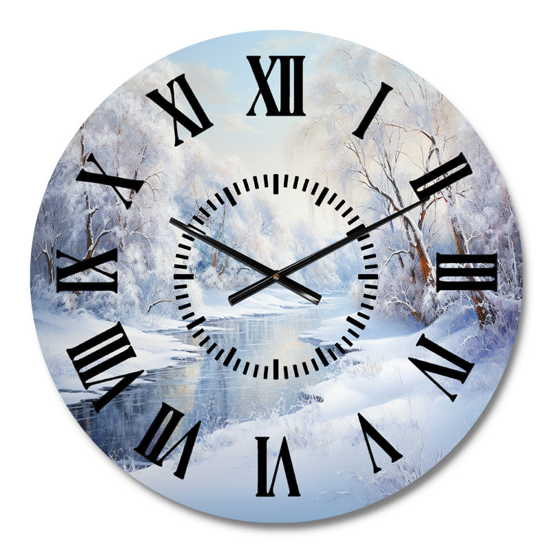Horloge murale Winter River, Médium