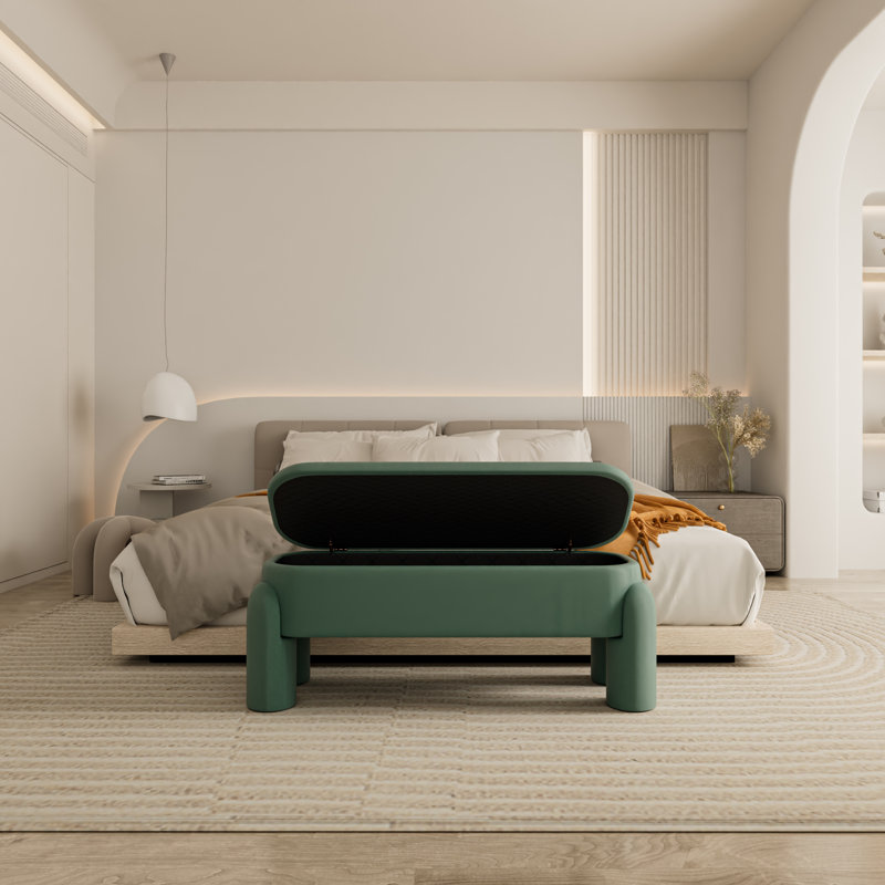 Banc de rangement Lolanda, Vert