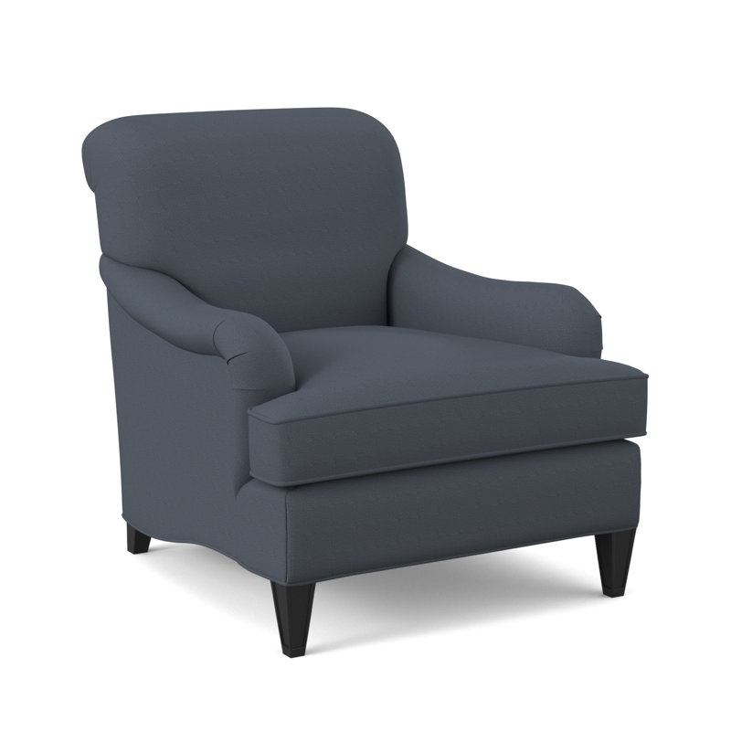 Bristol Sunbrella® Armchair, White Caps Fog, Espresso