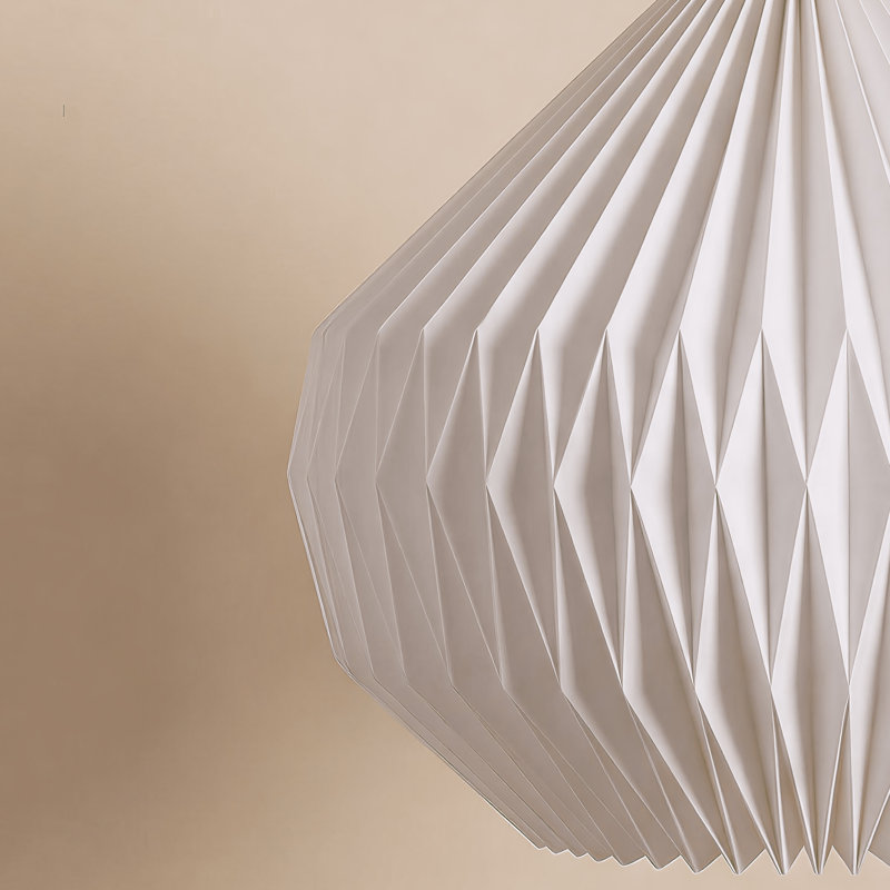 36cm H Cardboard / Paper Bell Pendant Shade in White