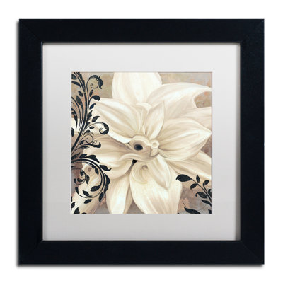 Framed Wall Art - Color Bakery ‘Winter White II’ Wall Decor with Matted Frame - Living Room, Kitchen, and Bathroom Art - 11x11