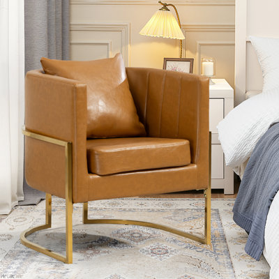 Fauteuil demi-tonneau en similicuir