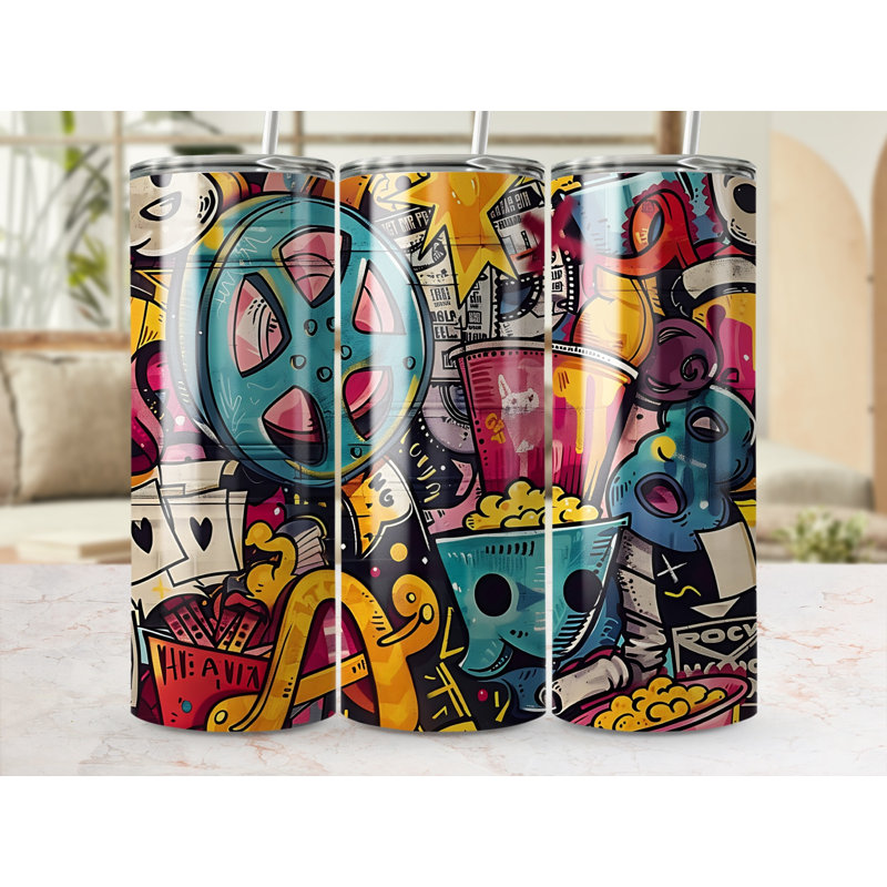 Choose Handmade Tumblers 591ml Vacuum Insulated Stainless Steel (18/8) Travel Tumbler with Straw