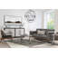 Flores 27" Industrial Oval Metal Nickel End Table