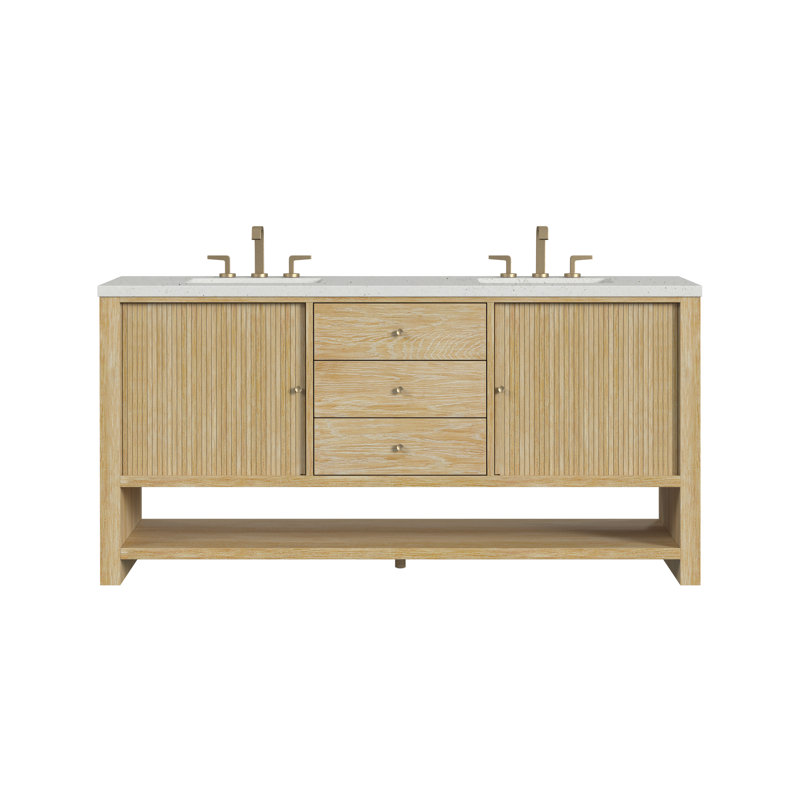 Marigot 72'' W Double Vanity, Lime Delight Silestone, 8" Widespread