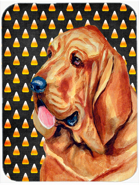 Planche à découper en verre caroline trésors bloodhound Halloween Candy Corn