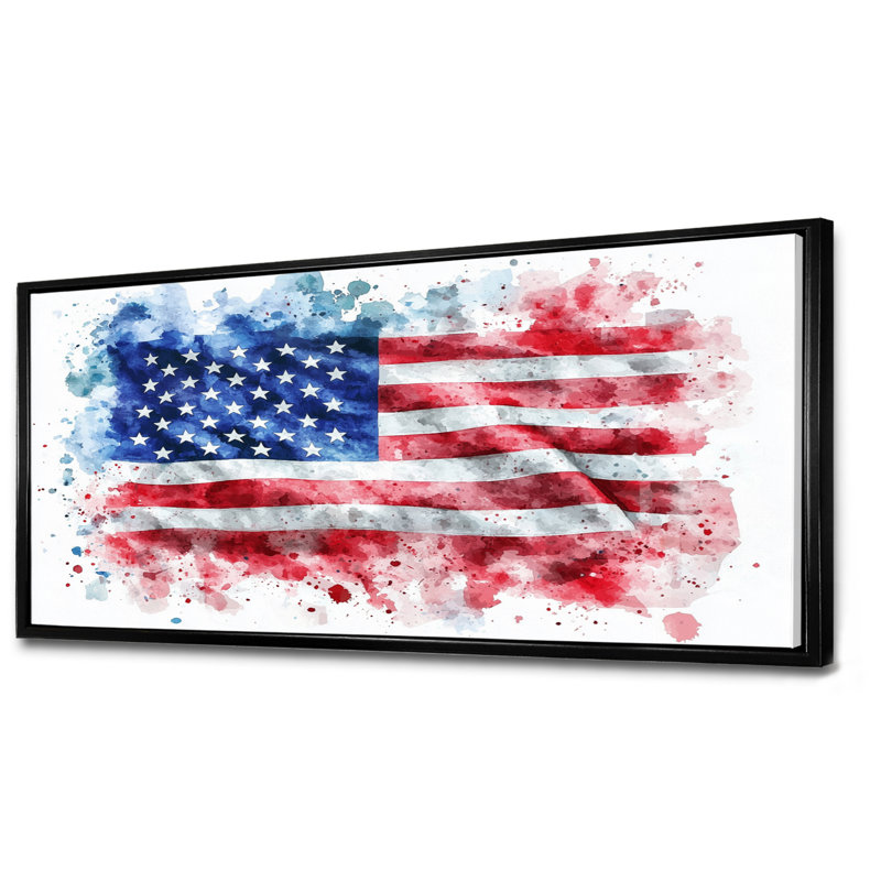 Lakie - États-Unis, art mural, H 28 po x l 60 po, Impression dans un cadre flottant sans passe-parto, Noir
