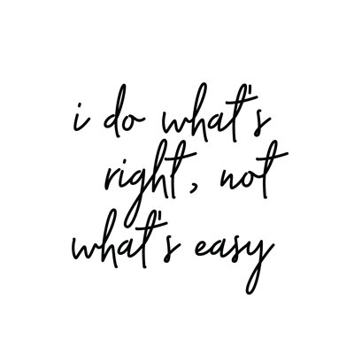 Right Not Easy - Wrapped Canvas Print