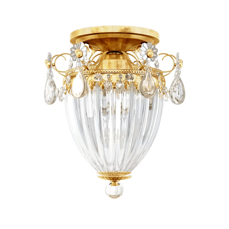 Bagatelle Crystal Semi Flush Mount, Aurelia, Heritage Handcut Crystal Clear