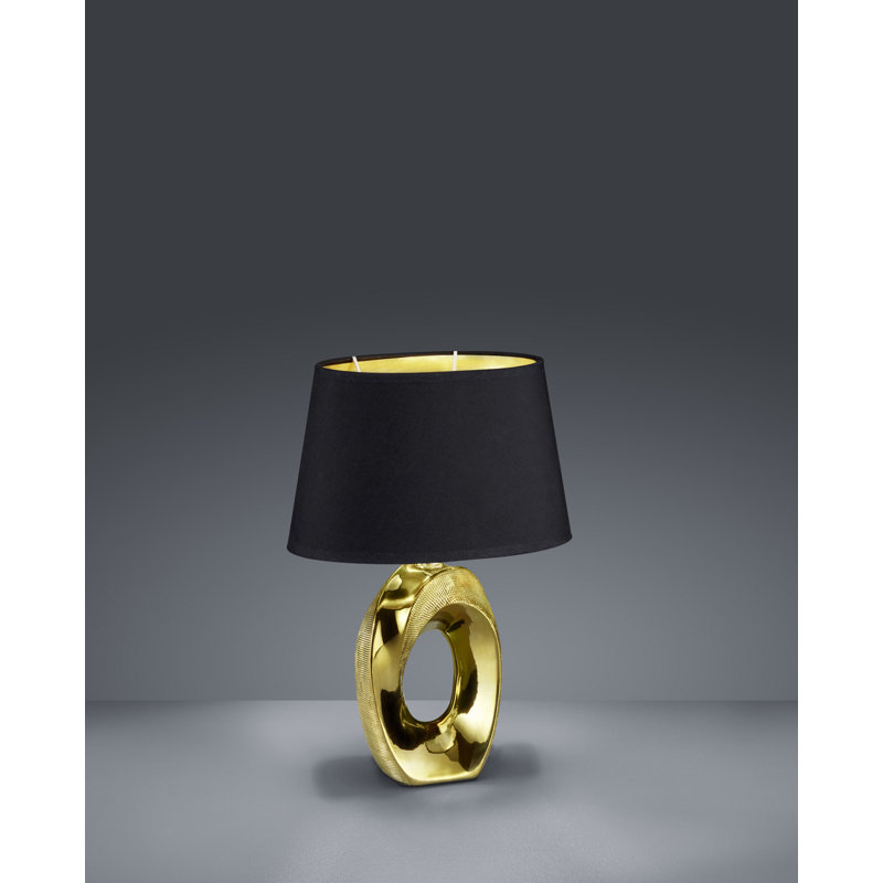 Kenia 33cm Table Lamp, Golden frame/Black shade