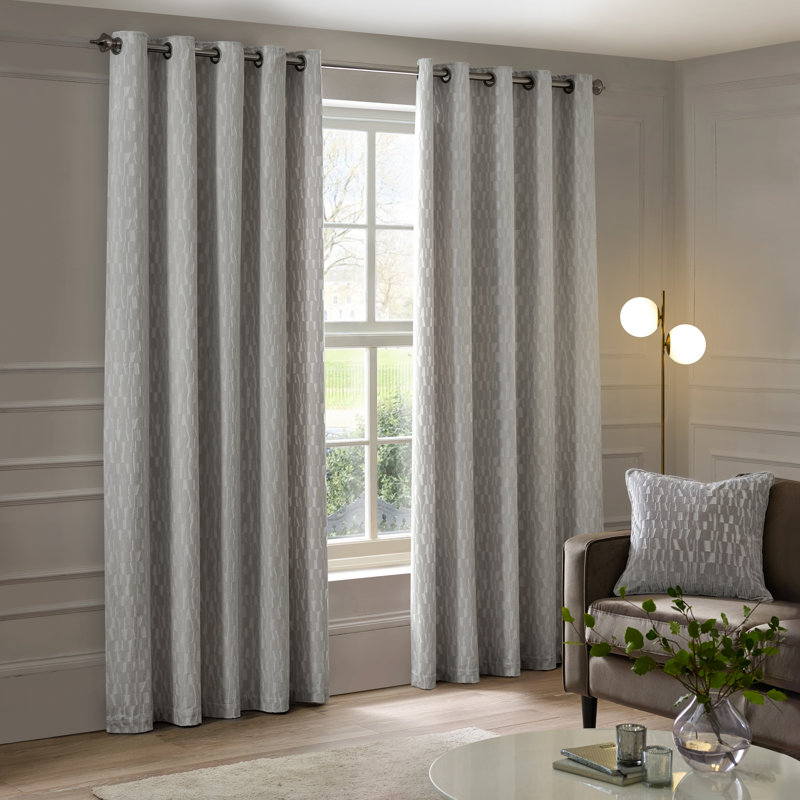 Manhattan Room Darkening Curtain Panel Pair, Silver