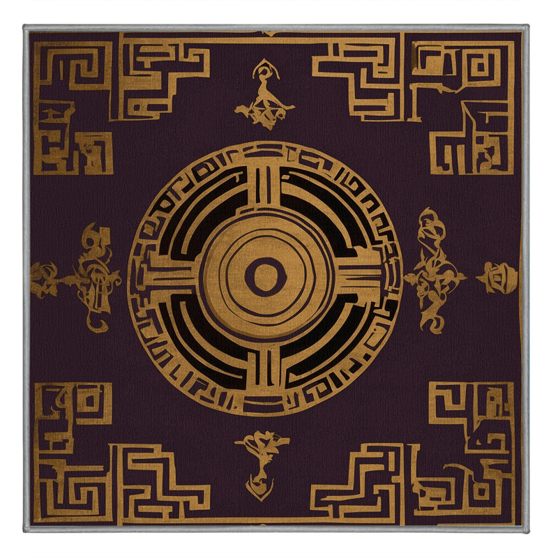 Renaissance Petal Rug, Square 5'