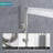 Wall Mounted Round Shower Combo Set With 10" Rain Shower Head And Handheld Shower Head Set With Pressure Balancing Valve-126529083