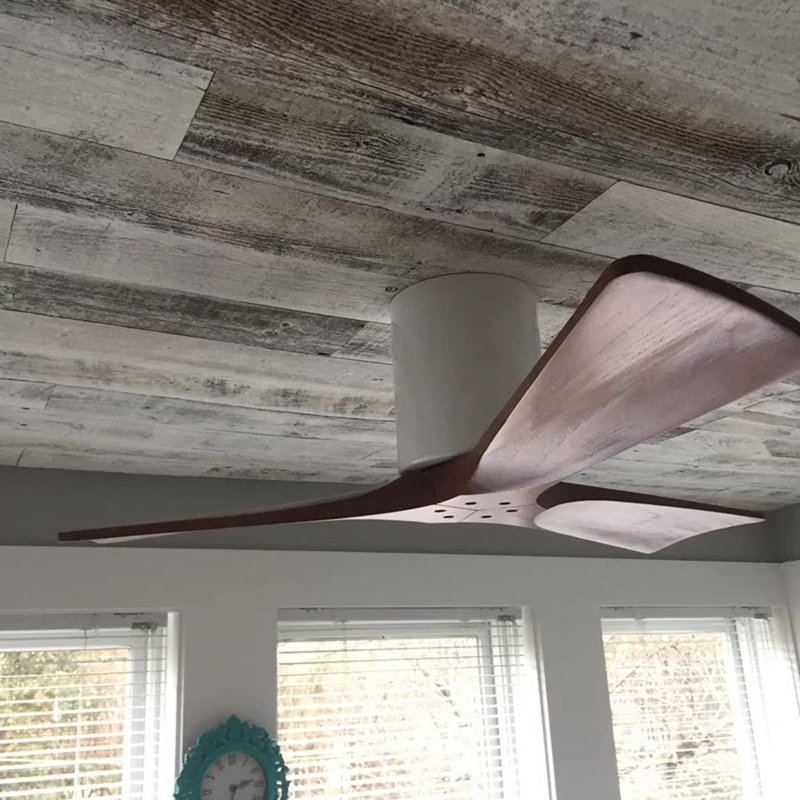 Irene Ceiling Fan, Gloss White, Walnut Tone, 42"