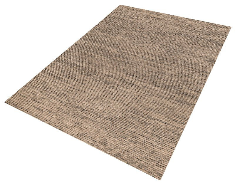 Hidden Path Striped Hand-Knotted Beige/Black/Neutral Area Rug, Rectangle 2' x 3', Beige