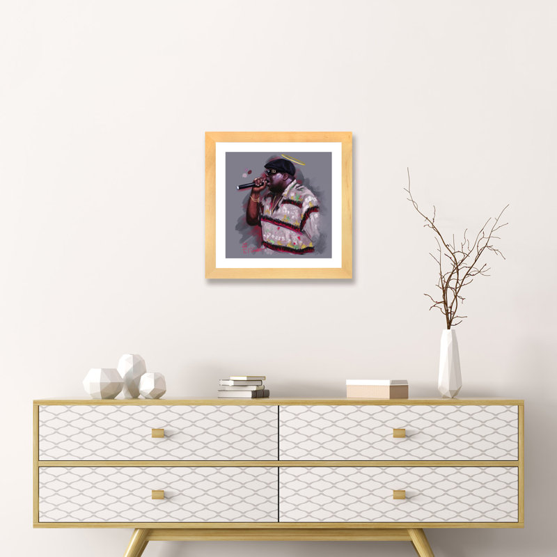 «Biggie» par El'cesart - impression, H 16 po x l 16 po x P 1 po, Papier bois naturel