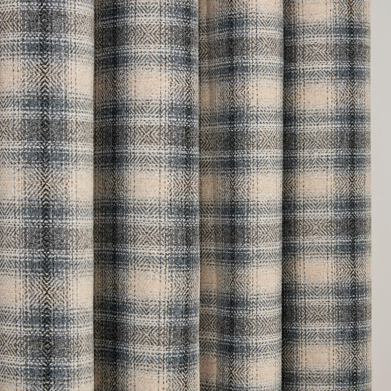 Semi Sheer Curtain Pair, 117cm Width x 137cm Drop, Grey